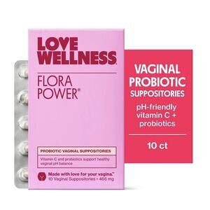 Love Wellness Flora Power | Vaginal Probiotic 10 Count (Pack of 1)